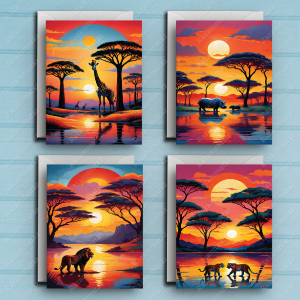 African Cards Set N